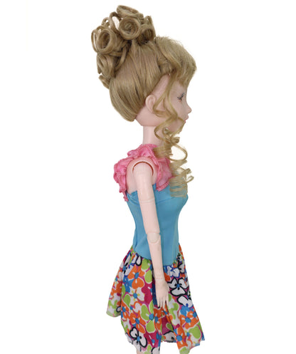 Wigs2you WD40-054 Doll wig!  8インチ カールドールウィッグ ライトブラウン リングレット 難燃性合成繊維ヘアピース ミニチュアドール用