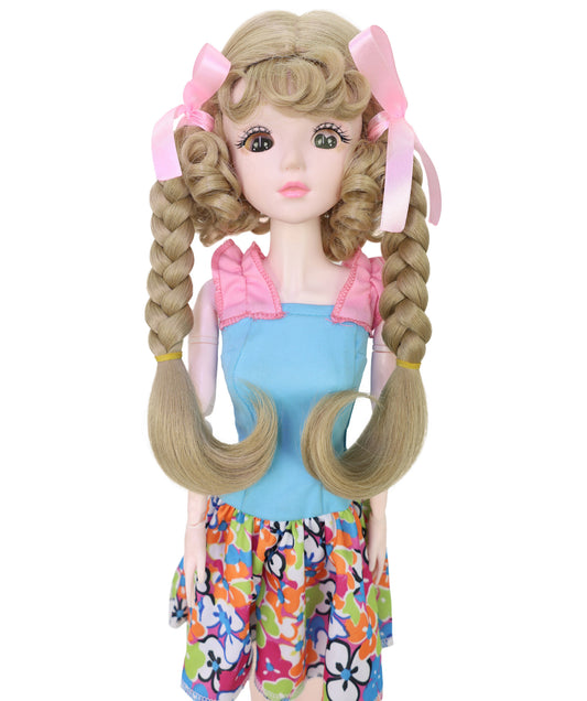 Wigs2you WD40-055 ドール用ウィッグ！10インチ BJDドール用ウィッグ ライトブラウン カール ツインテール 難燃性合成繊維製 人形用ヘアピース  "