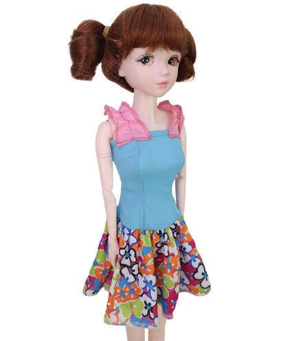 Wigs2you WD40-056 ドール用ウィッグ！4インチ（約10cm）プレイドール用ウィッグ、赤みがかった茶色のツインテール、難燃性合成繊維製ヘアピース（ドールスタイリング用）  "