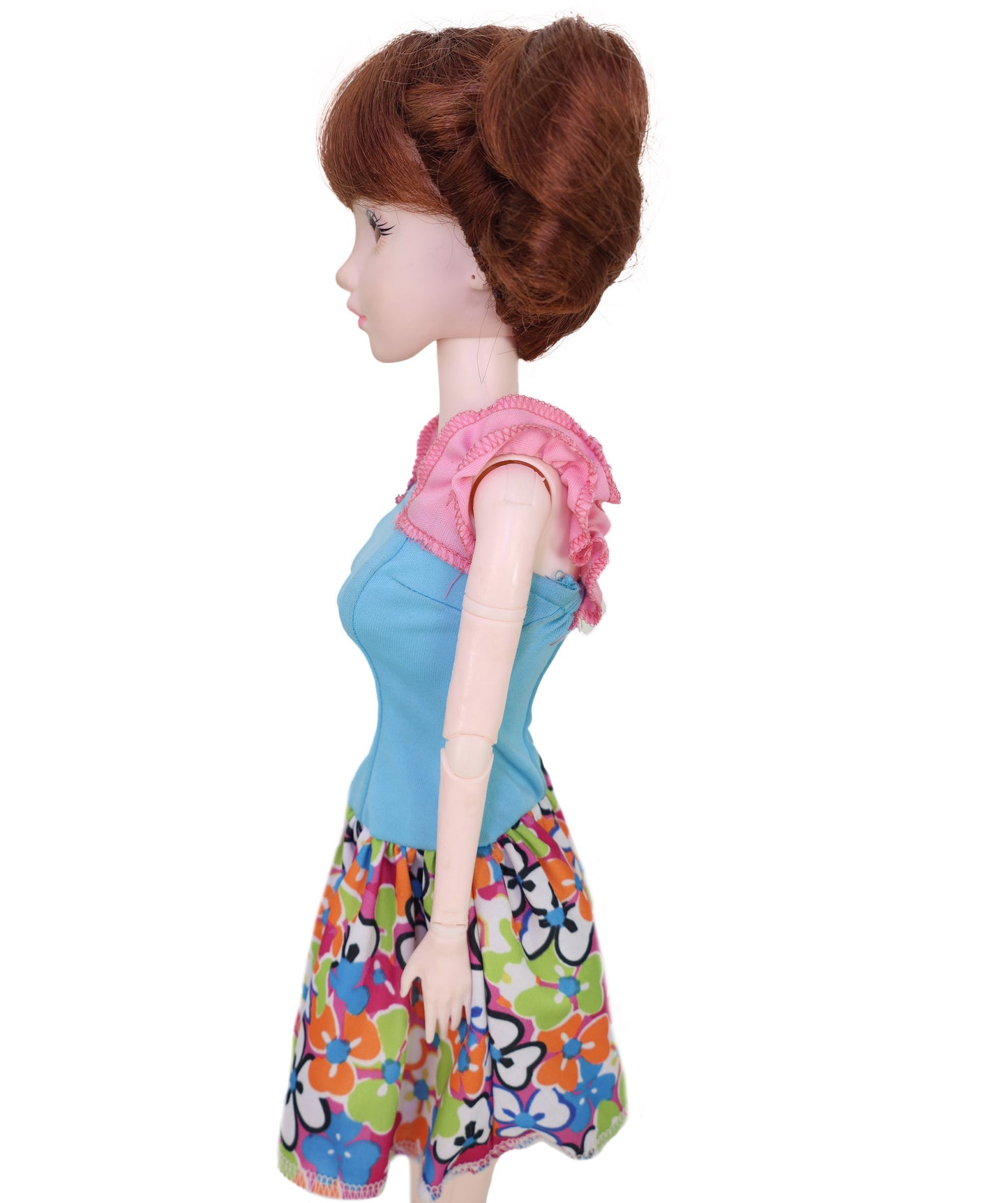 Wigs2you WD40-056 ドール用ウィッグ！4インチ（約10cm）プレイドール用ウィッグ、赤みがかった茶色のツインテール、難燃性合成繊維製ヘアピース（ドールスタイリング用）  "