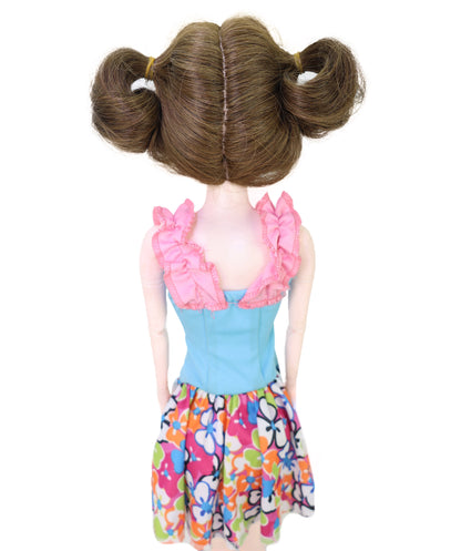 Wigs2you WD40-057 人毛ドールウィッグ！4インチ（約10cm）プレイドールウィッグ、赤みがかった茶色、難燃性人毛、調節可能なキャップレスフィット  "