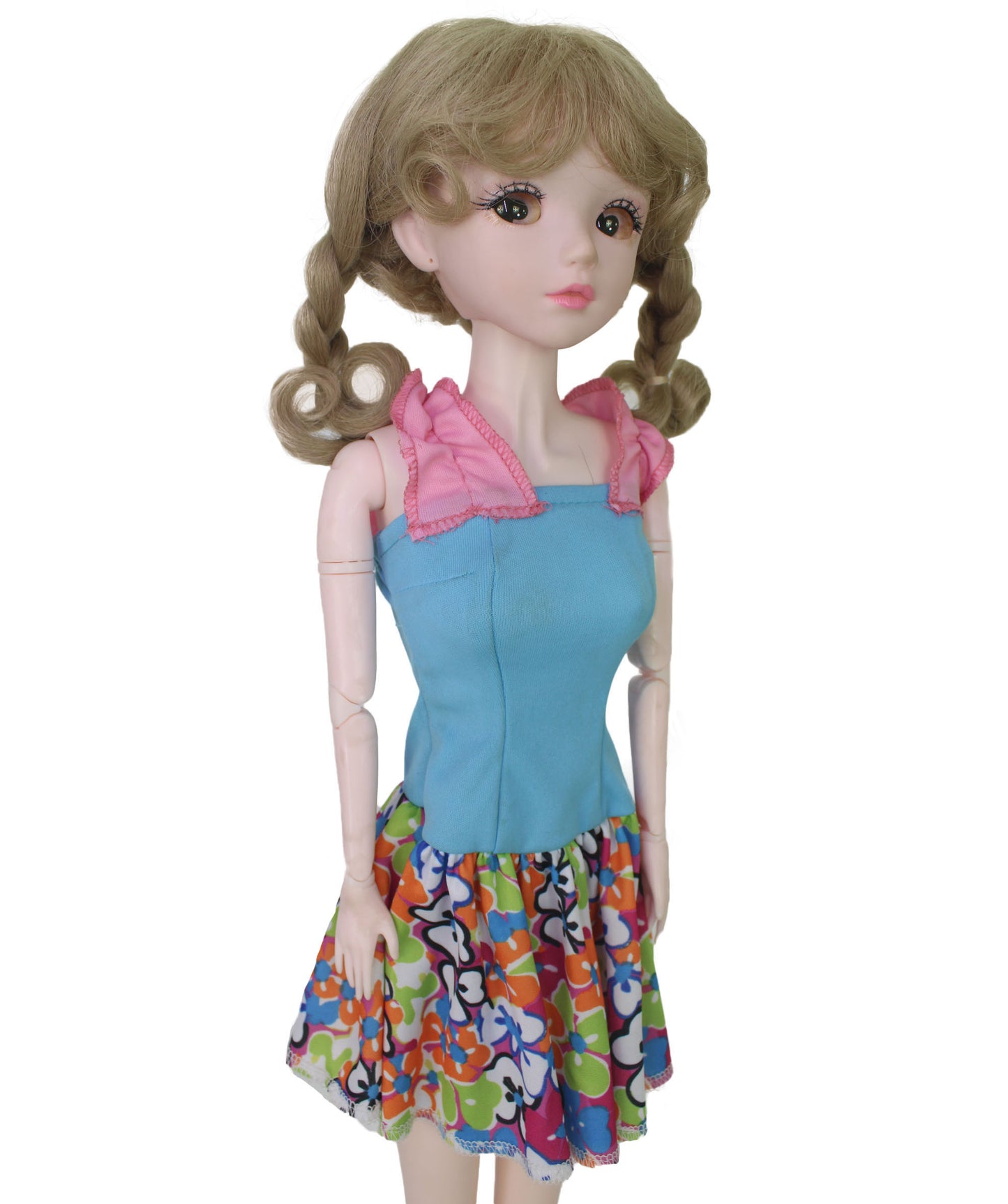 Wigs2you WD40-060 ドールウィッグ！6.5インチ カール ドールウィッグ ブロンド 難燃性合成繊維製 調節可能なキャップレスフィット  "
