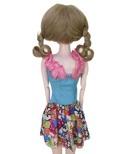 Wigs2you WD40-060 ドールウィッグ！6.5インチ カール ドールウィッグ ブロンド 難燃性合成繊維製 調節可能なキャップレスフィット  "