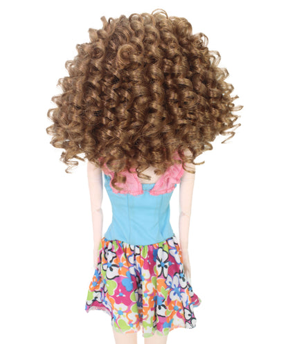 Wigs2you WD40-061 カーリードールウィッグ ライトブラウン、6インチ 難燃性合成繊維、調節可能なキャップレスフィット  "