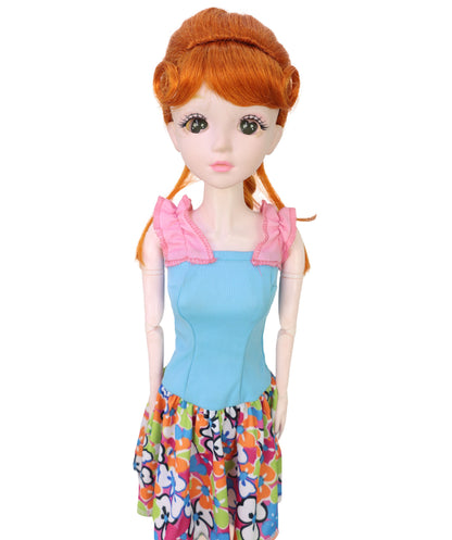 Wigs2you WD40-063 BJD 9インチドール用ウィッグ バーガンディ 難燃性合成繊維 ショートヘア 調節可能なキャップレスフィット  "