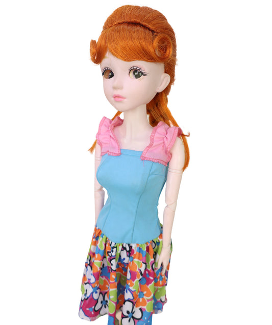 Wigs2you WD40-063 BJD 9インチドール用ウィッグ バーガンディ 難燃性合成繊維 ショートヘア 調節可能なキャップレスフィット  "