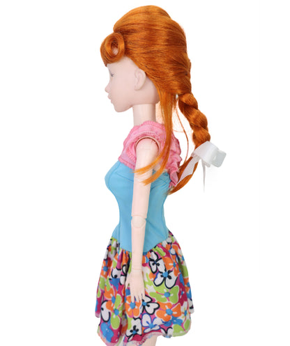 Wigs2you WD40-063 BJD 9インチドール用ウィッグ バーガンディ 難燃性合成繊維 ショートヘア 調節可能なキャップレスフィット  "
