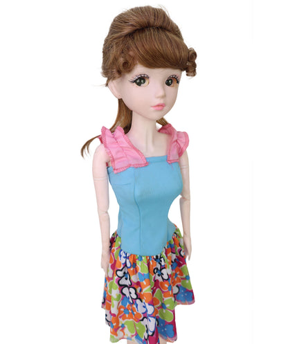 Wigs2you WD40-064 人毛ドールウィッグ、8インチBJDドール用、バーガンディ、難燃性人毛ショートヘア、調節可能なキャップレスフィット  "