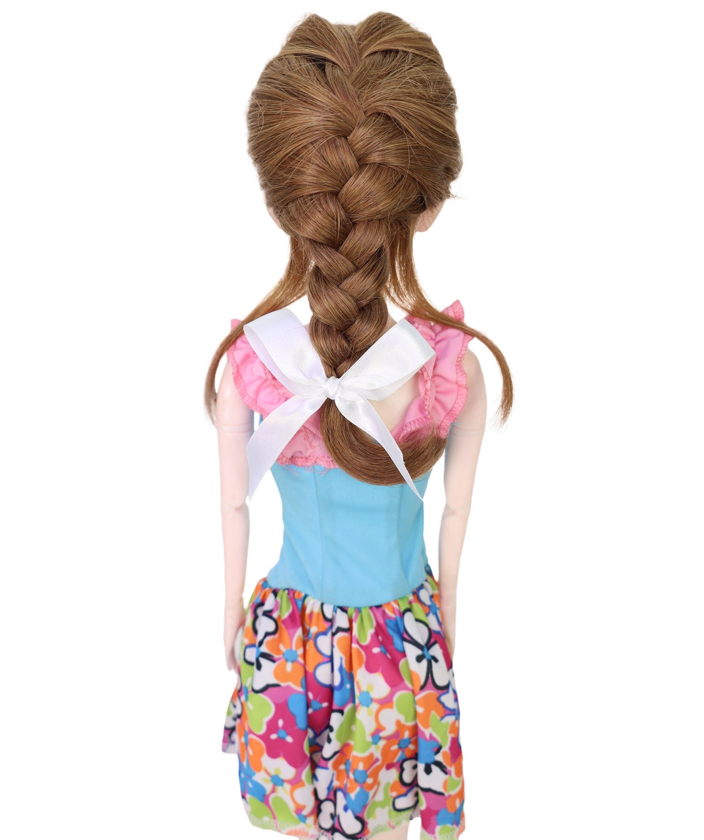 Wigs2you WD40-064 人毛ドールウィッグ、8インチBJDドール用、バーガンディ、難燃性人毛ショートヘア、調節可能なキャップレスフィット  "