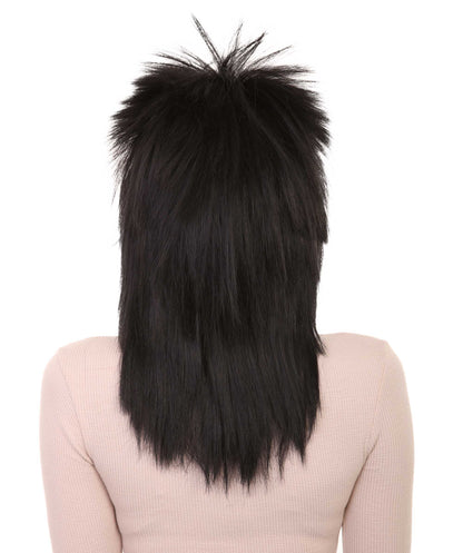 Wigs2you ハロウィン パーティー プレミアム H-1322 簡単に着用でき 快適なフィット感 80 年代女性ブラック ロッカー スタイルウィッグ