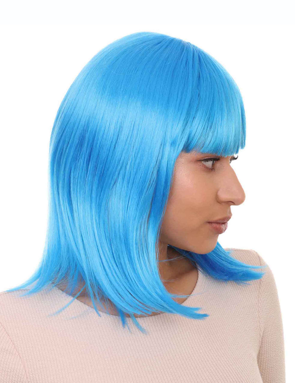 Wigs2you ハロウィンパーティープレミアム レディース H-658 ブライトブルーボブウィッグ