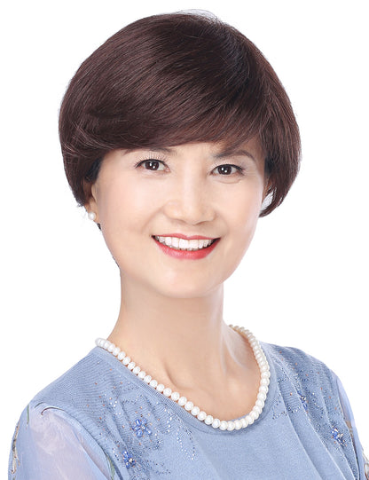 Mrs Styles 短い HHB-058 ヒューマンヘアブレンド パーフェクション ボリュームとカバレッジのため