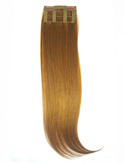 ヘアエクステンション W-905 ゴールデンブロンド ラッシュブラウンティップス ヒートスタイリング可能 合成繊維 ストレートロングスタイルヘアエクステンション 簡単に変身可能 高品質な自然なウィッグ 部分的なメッシュ使用可能