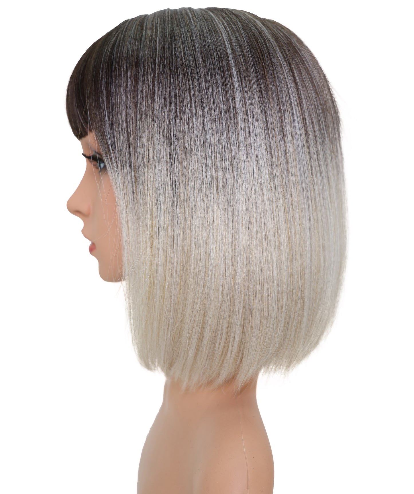 Wigs2you WS-2019 ファッション ウィッグ _ 耐熱ライトホワイトブラウン 12インチ キャップレス