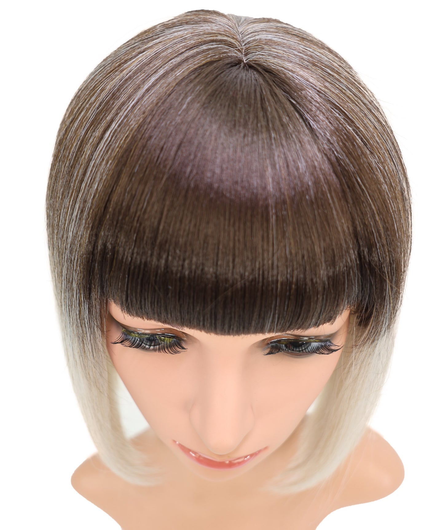 Wigs2you WS-2019 ファッション ウィッグ _ 耐熱ライトホワイトブラウン 12インチ キャップレス