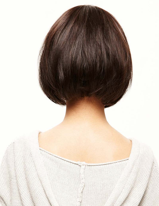 女性用 丸みシルエットのストレートボブ 耐熱ファイバー使用 アレンジ 自在ウィッグ