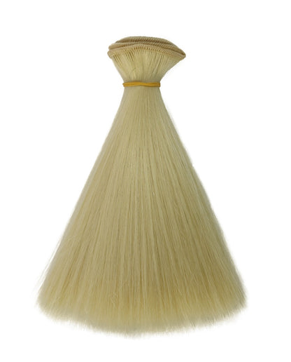 Wigs2you B-202 ドール用ウィフティング 15cm/25cm/40cm ストレート耐熱繊維 ブライスウィッグ用 ドール用ハンドメイド 属性なし プラッシュウィッグ | ブロンド合成繊維 | ドール製作、工芸、模型ヘッド、ぬいぐるみの修理に使えるDIYヘアピース | 柔らかくスタイリングしやすい