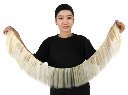 Wigs2you B-202 ドール用ウィフティング 15cm/25cm/40cm ストレート耐熱繊維 ブライスウィッグ用 ドール用ハンドメイド 属性なし プラッシュウィッグ | ブロンド合成繊維 | ドール製作、工芸、模型ヘッド、ぬいぐるみの修理に使えるDIYヘアピース | 柔らかくスタイリングしやすい