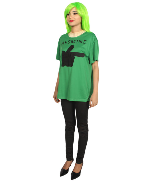 大人向け女性用 JCO-168_7 バレンタインデー ダークグリーン マッチング カップル "He's Mine" Tシャツ コスプレ コスチュームコレクション