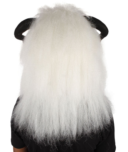 Unisex H-6199 Black & White African Unicorn Mask Perfect for Halloween and Cosplay Flame-retardant Synthetic Fiber