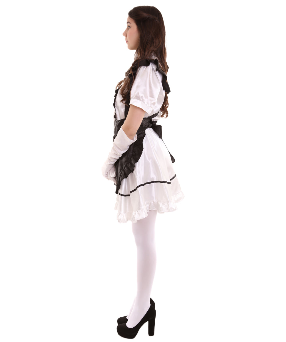 女性用 JCO-326 アニメ コスプレ フレンチメイド ファンシー ドレス ブラック コスプレ コスチューム