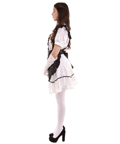女性用 JCO-326 アニメ コスプレ フレンチメイド ファンシー ドレス ブラック コスプレ コスチューム