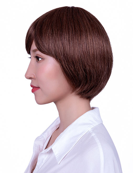 30歳〜40歳 若者の短い HT-019 100% ヒューマンヘア ナチュラルエレガンス ハンドタイド ヒューマンヘア束