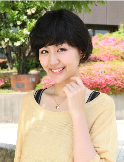 Age 30-40 若者の短い HHB-046 ナチュラルエッセンス ヒューマンヘアブレンド 4x4 クロージャー ベビーヘア付き