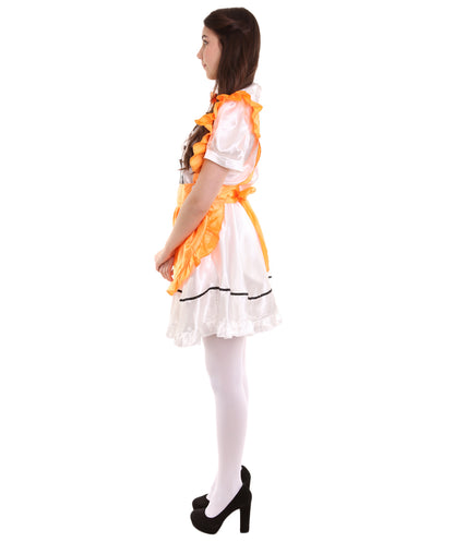 女性用 JCO-326_10 アニメ コスプレ フレンチメイド ファンシー ドレス オレンジ コスプレ コスチューム
