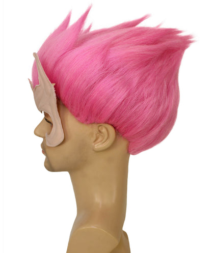 Wigs2you H-6917 メンズ アメリカンコミック ミュータント スーパーヒーロー ピンクウィッグ | ハロウィンに最適 | 難燃性合成繊維
