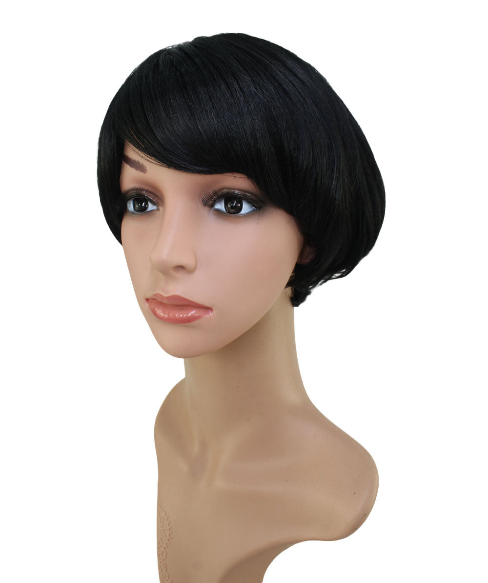 "耐熱商品☆ショートでも可愛くオシャレに♪ 丸みのあるシルエットが綺麗なショートボブスタイル♪ ウィッグネット付き♪W-554 "