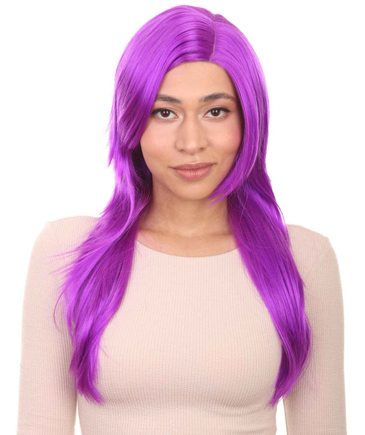 Wigs2you ハロウィンパーティープレミアム H-962 3レイヤーのパーティーガールウィッグ ネオンパープル色