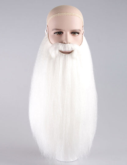 ホワイトメリークリスマスサンタのひげセットと口ひげ、Santa-015