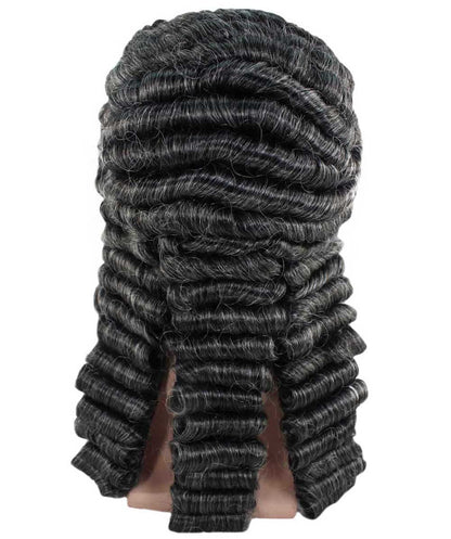 ハロウィンパーティ プレミアム男性用 H-4273 コロニアル判事 ブラックロングウィッグ