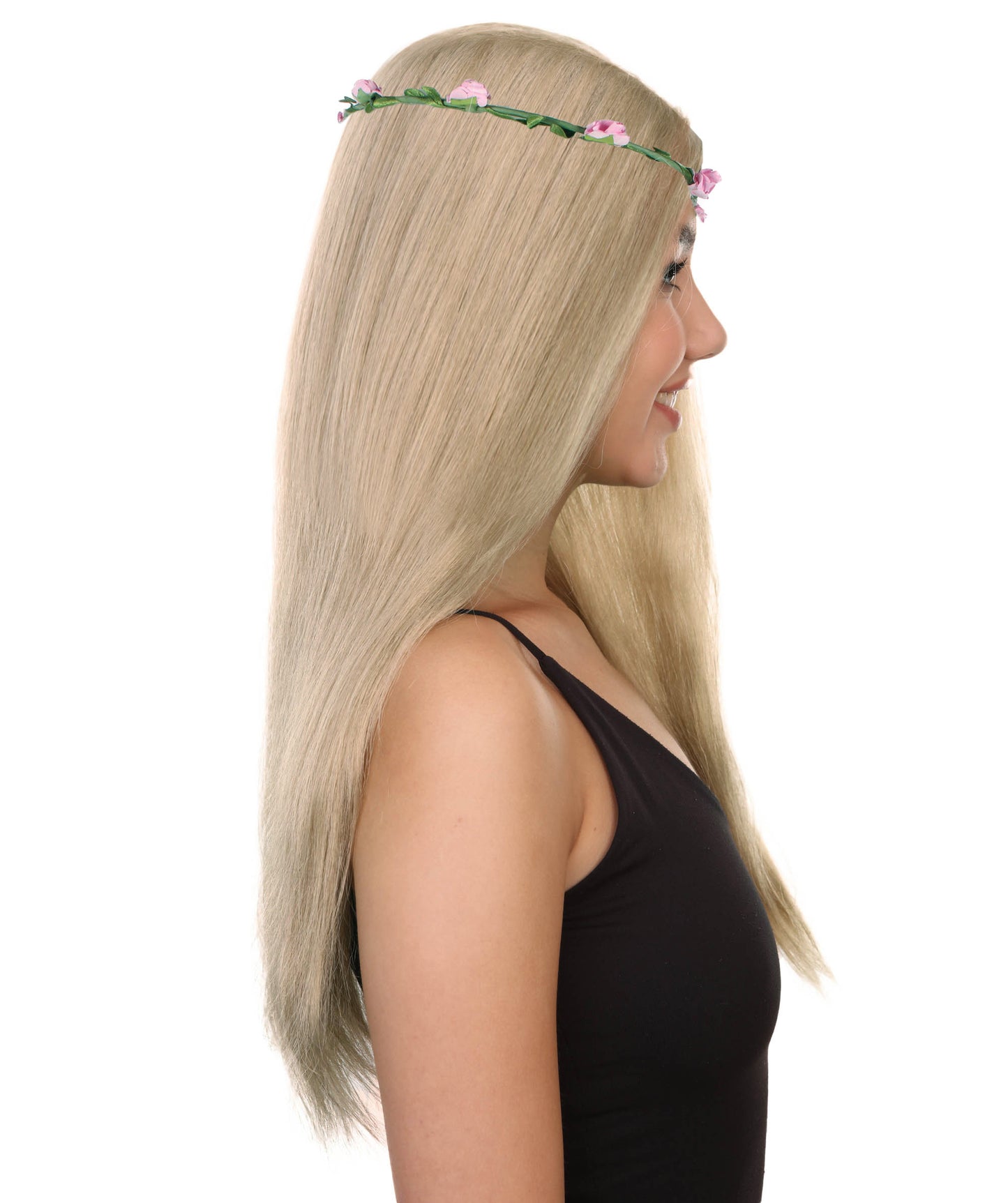 ハロウィンパーティープレミアム レディース H-5264 ビッグキャットアクティビストロングヒッピー ウィッグ ブロンド