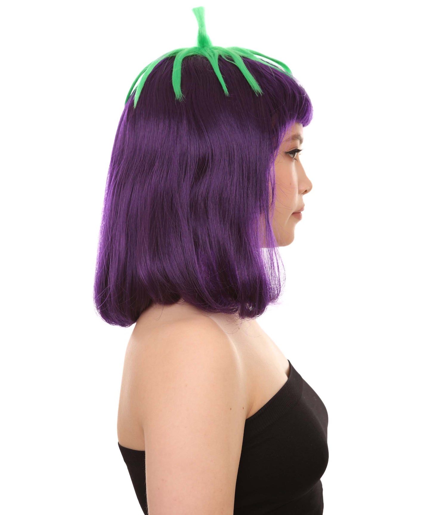 ナスレディースウィッグコレクション H-2824 カラフルな野菜フルーツハロウィンウィッグ プレミアム通気性キャップレスキャップ