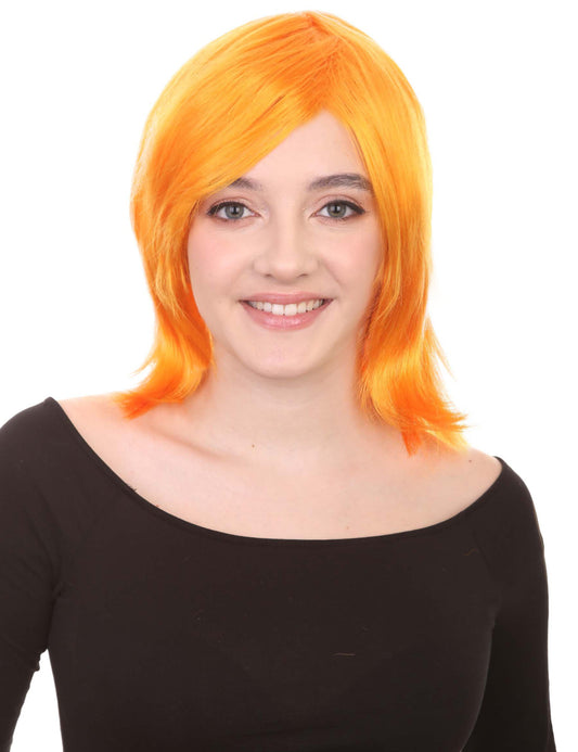 Wigs2you ハロウィン パーティー プレミアム H-1420 簡単に着用でき 快適なフィット感の女性ショート パンプキン ウィッグ