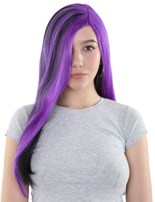 Wigs2you ハロウィンパーティープレミアムレディース H-550 パープル "ウィッチ" ロングウィッグ