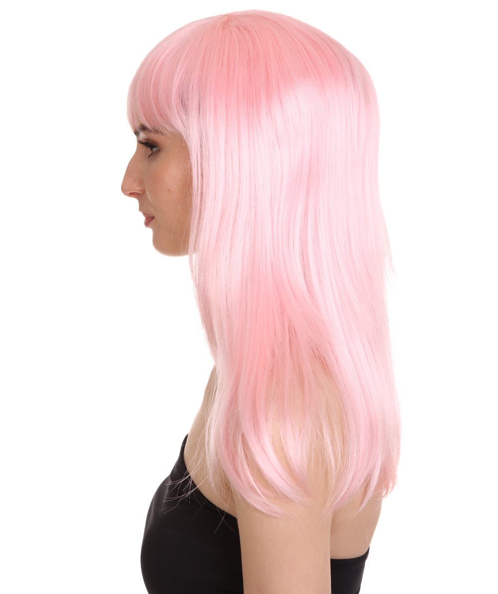 Wigs2you ハロウィン パーティー プレミアム レディース H-1052 とても快適なグラマー グリーン ウィッグ ソフト ピンク色