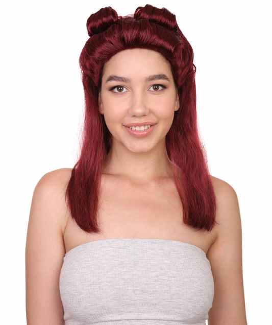 コスプレ ハロウィン ウィッグ 40年代 ピンナップガール ブラウン ウィッグ H-3083 プレミアム 通気性のあるキャプレスキャップ