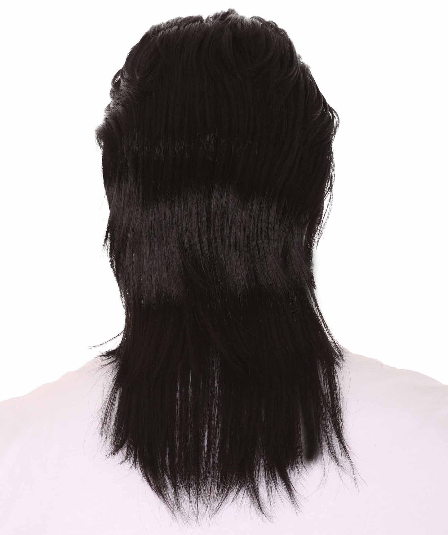 Wigs2you ハロウィンパーティープレミアム H-2148 80年代ブラックマレットウィッグ あなたのためにカスタマイズ 男性の髪の部分の調整プロセス