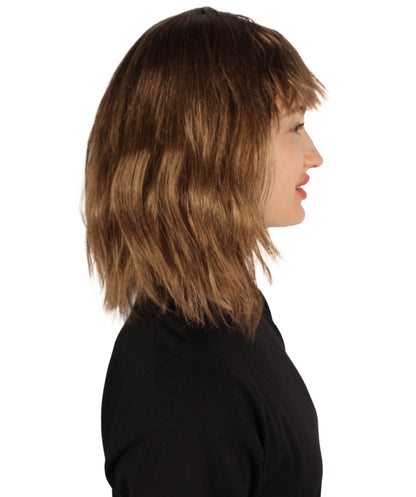 女性用ショルダーレングスバング波状コスプレウィッグ ライトブラウン H-5229_15 ファンシースタイル プレミアムハロウィンパーティーウィッグコレクション