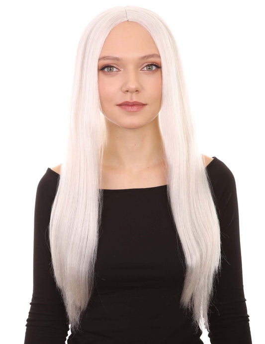 Wigs2you ハロウィンパーティープレミアム レディース H-684 ロング魔女ウィッグ ホワイト色