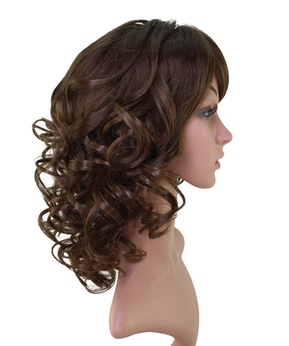 耐熱商品 | ミディアムウィッグ | 存在感のある立体ウェーブを使ったバランス重視なスタイルです | ウィッグネット付き W-757