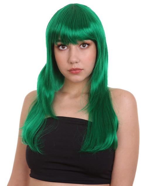 Wigs2you ハロウィン パーティー プレミアム レディース H-1044 とても快適なグラマー グリーン ウィッグ ダークグリーン色