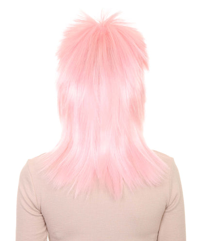 Wigs2you ハロウィン パーティー プレミアム H-1321 簡単に着用でき 快適なフィット感 80 年代女性 Lt ピンク ロッカー スタイルウィッグ