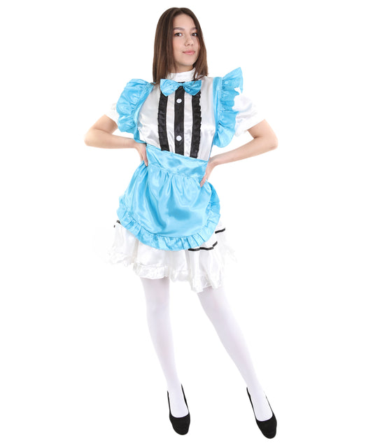 女性用 JCO-326_18 アニメ コスプレ フレンチメイド ファンシー ドレス レイクブルー コスプレ コスチューム