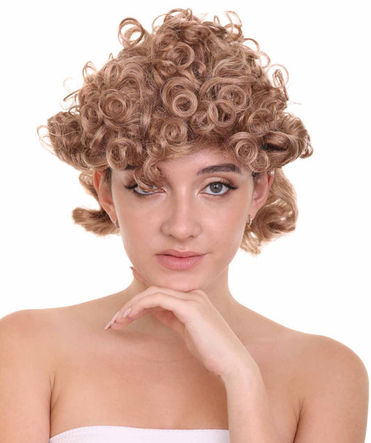 レディース A Series of Unfortunate Events Justice Strauss H-3840 TV/映画ウィッグ プレミアム 通気性の良い キャップレスキャップ