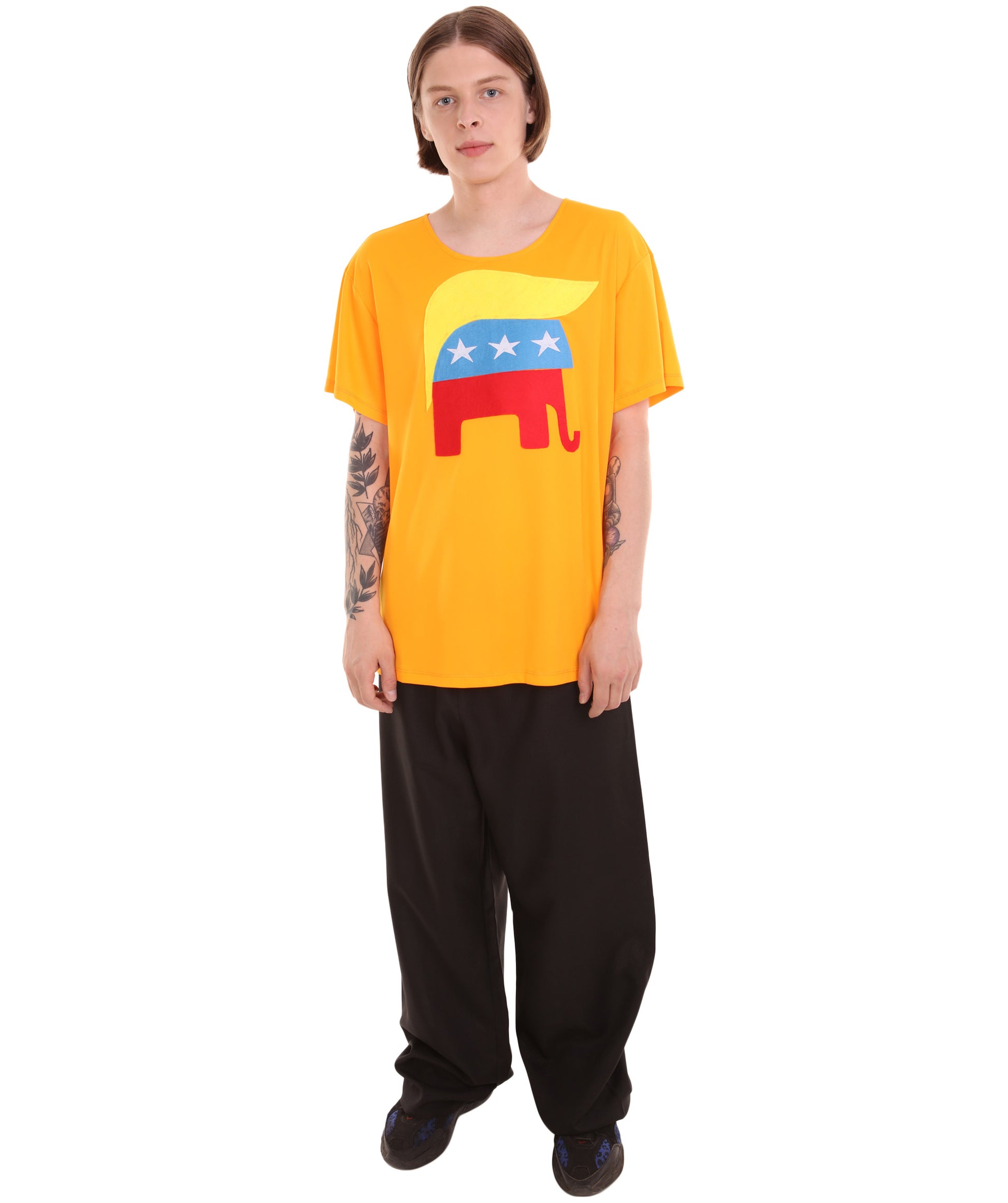 大人用男性向け JCO-172_2 共和党エレファント トランプ風髪型 レッド コスプレ コスチューム