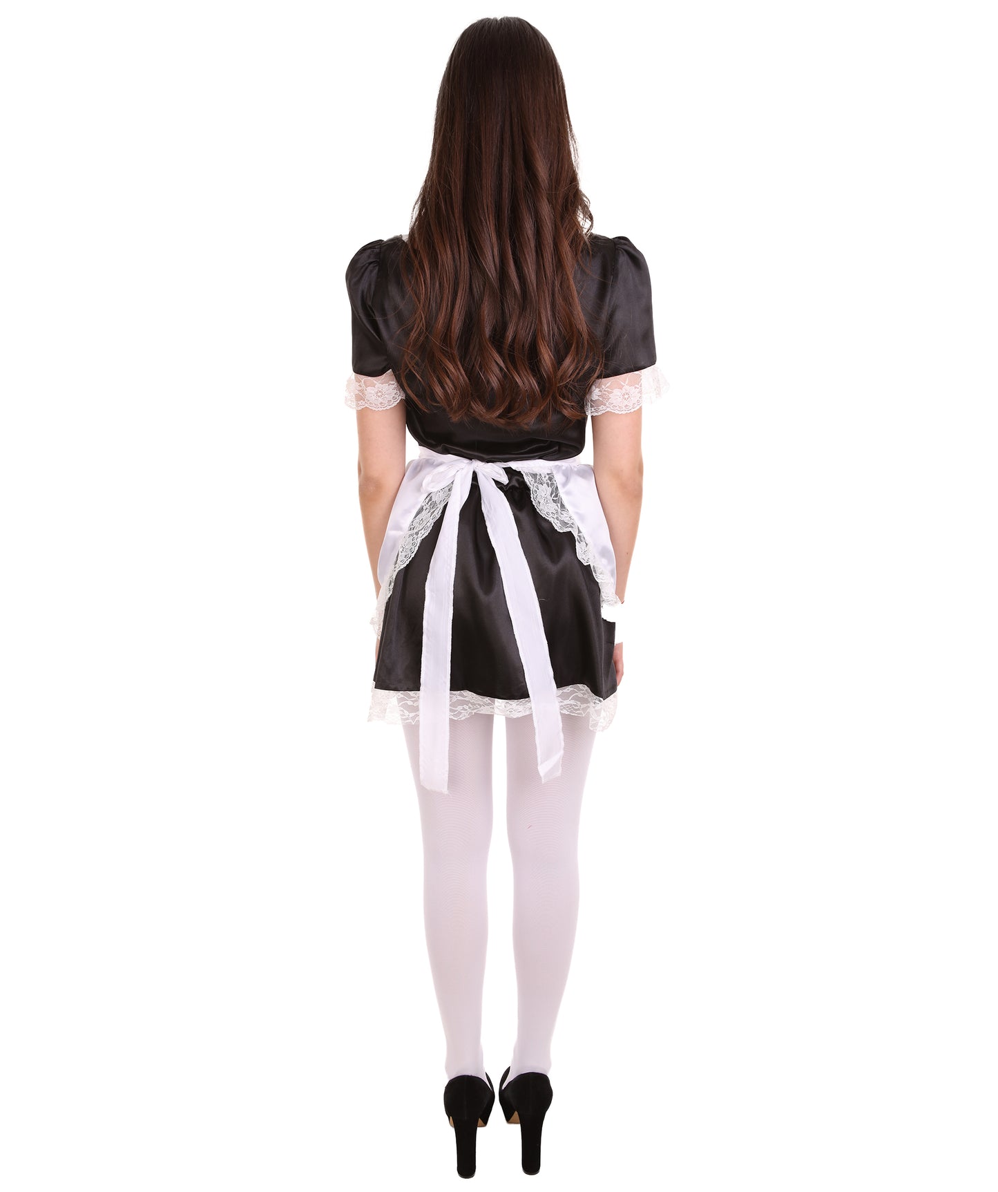 女性用 JCO-343 伝統的なメイド制服コスプレ ブラックコスチューム